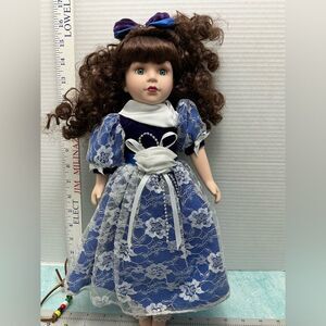 Porcelain Doll in elegant dress no shoes